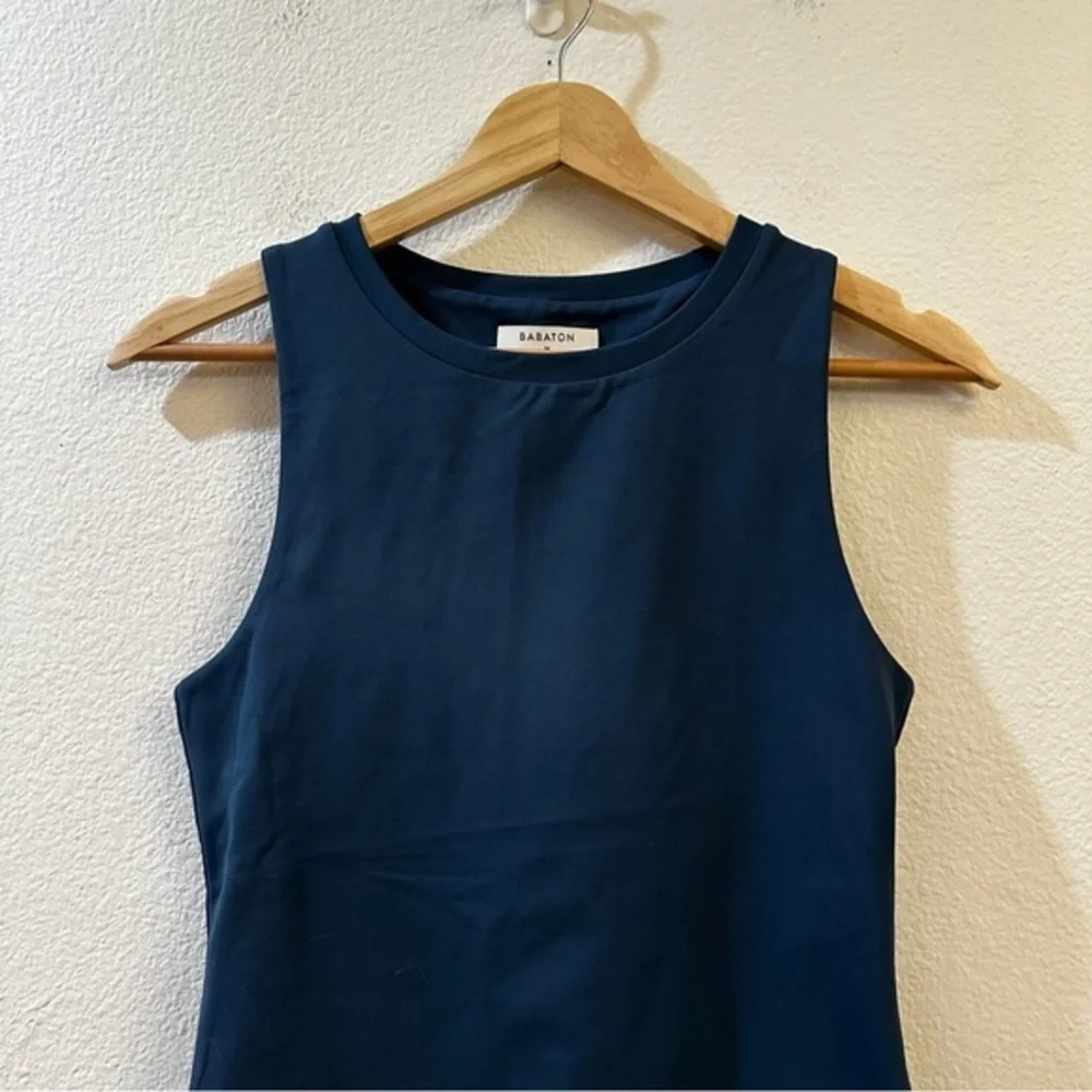 Aritzia Babaton Contour 90s Stretch Tank Bodysuit Teal Sleeveless Medium - Picture 3 of 8